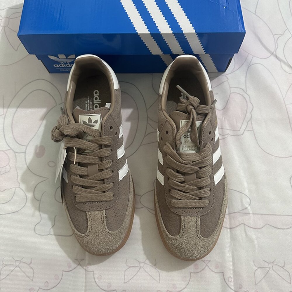 Adidas Brown Suede Low-Top Sneakers